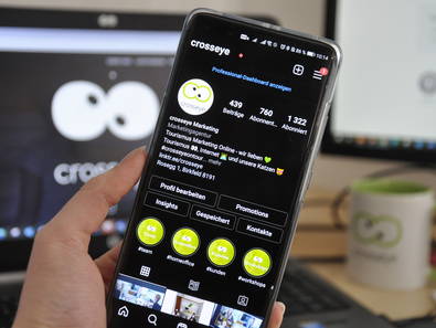 Instagram Account von crosseye Marketing