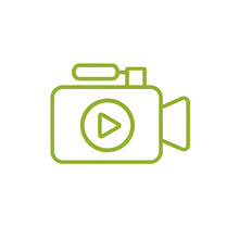 Icon als Symbol für den Videodreh vor Ort - generiert mit ChatGPT.