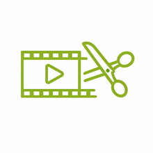 Icon als Symbol für den Videoschnitt - generiert mit ChatGPT.