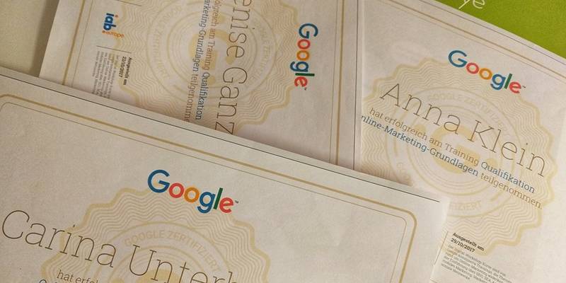 google Zertifikate crosseye Mitarbeiter