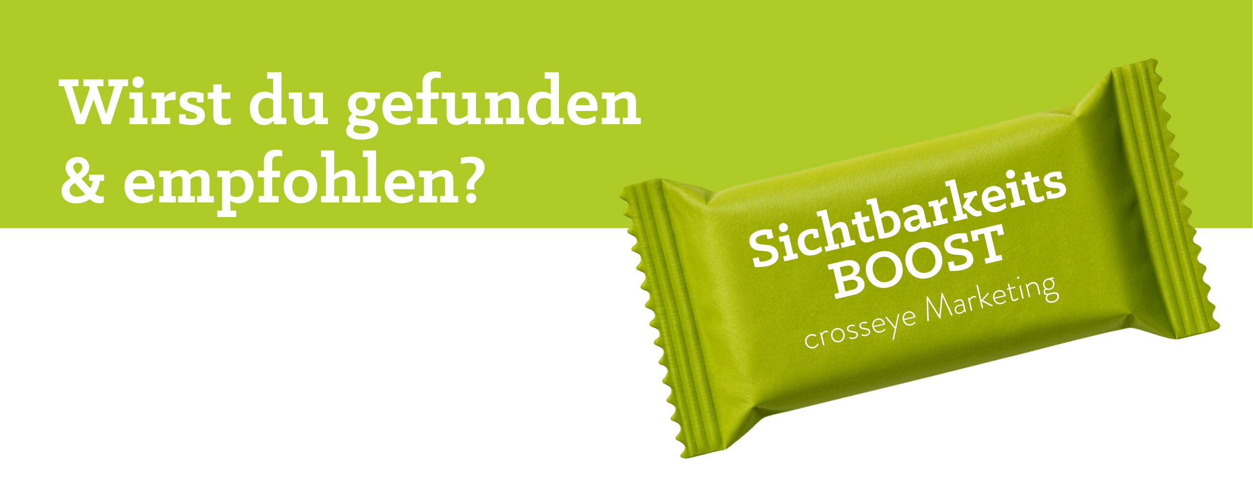 Riegel als Symbol für deinen Boost bei crosseye Marketing.